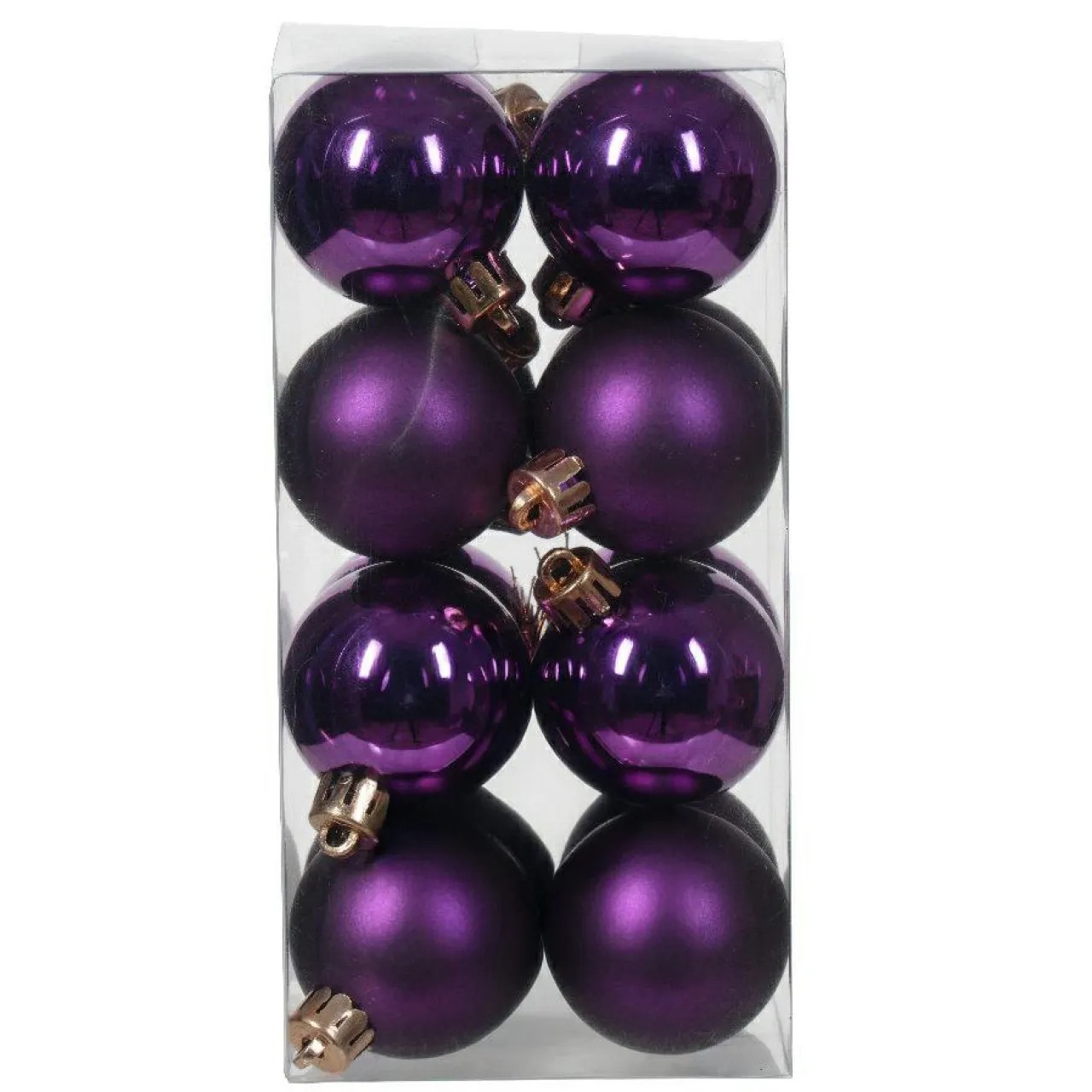 KAEMINGK Lot de 16 boules de Noël (D40 mm) Aravis Figue Violet Clearance
