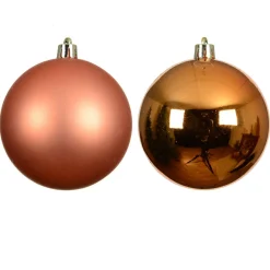 KAEMINGK Lot de 4 boules de Noël (D100 mm) Aravis Orange