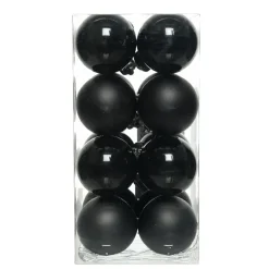 KAEMINGK Lot de 16 boules de Noël (D40 mm) Aravis Noir Sale