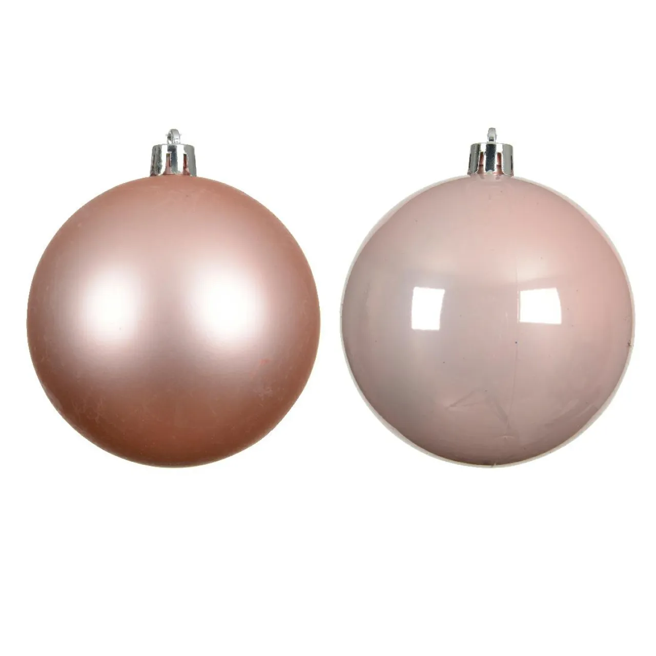 KAEMINGK Lot de 4 boules de Noël (D100 mm) Aravis Rose poudré Best