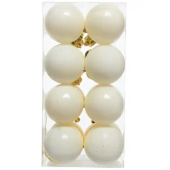 KAEMINGK Lot de 16 boules de Noël (D40 mm) Aravis Blanc laine Online