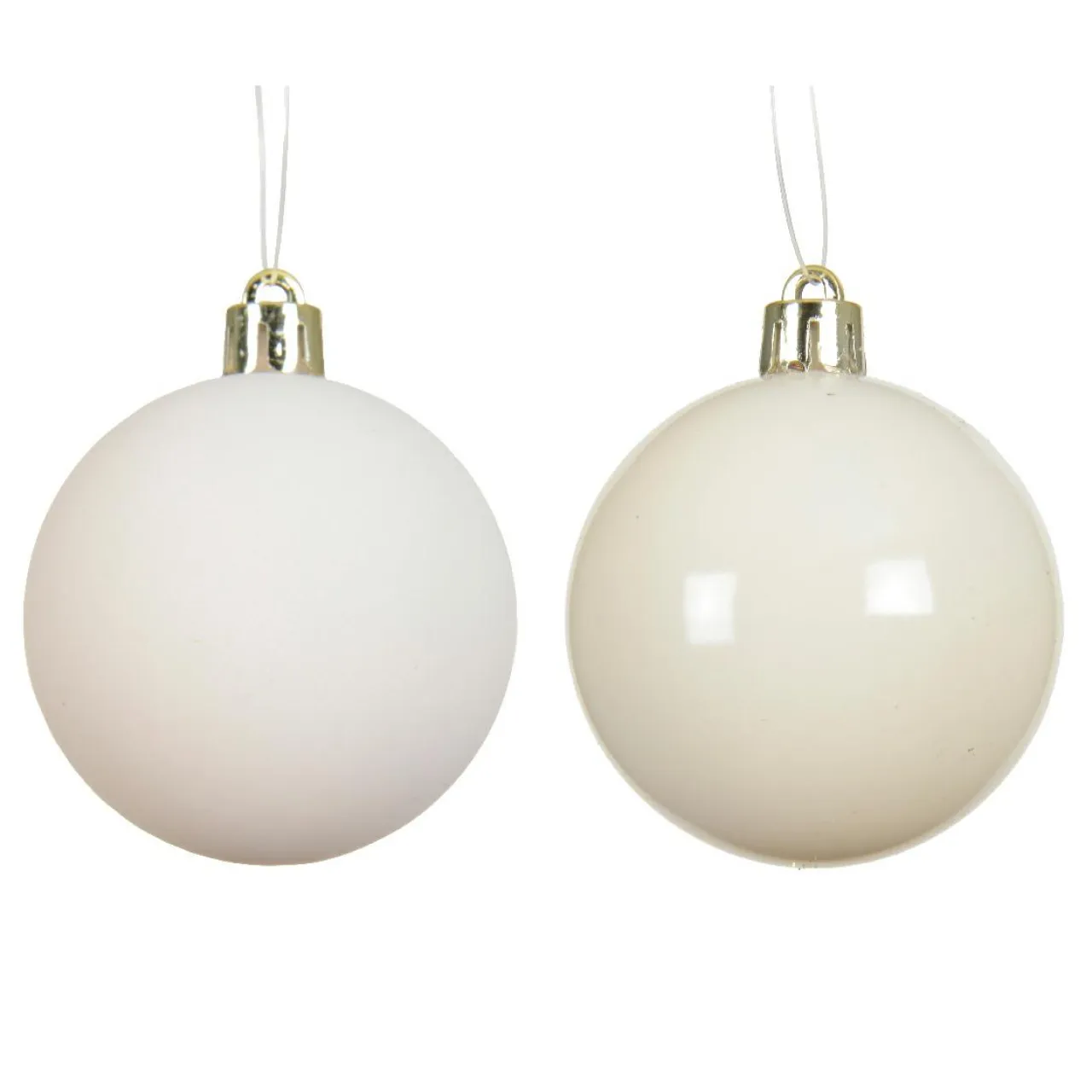 KAEMINGK Lot de 16 boules de Noël (D40 mm) Aravis Blanc laine Online