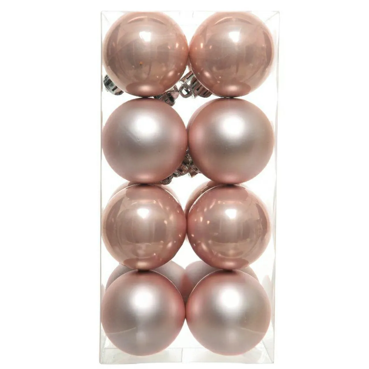 KAEMINGK Lot de 16 boules de Noël (D40 mm) Aravis Rose poudré Best