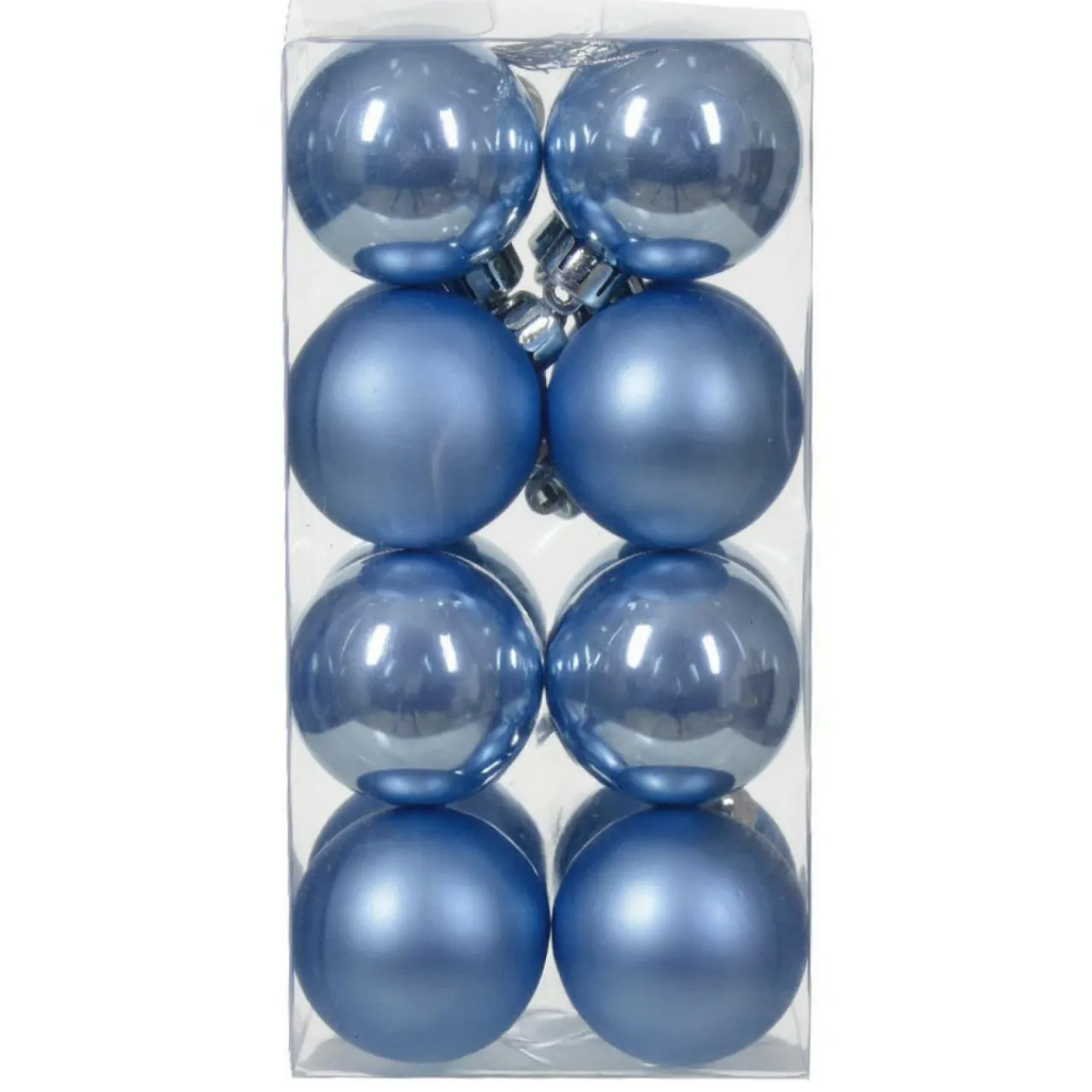 KAEMINGK Lot de 16 boules de Noël (D40 mm) Aravis Bleu Ciel Outlet