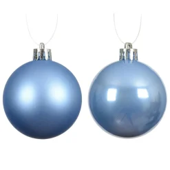 KAEMINGK Lot de 16 boules de Noël (D40 mm) Aravis Bleu Ciel Outlet