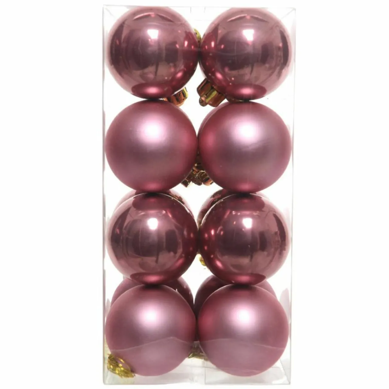 KAEMINGK Lot de 16 boules de Noël (D40 mm) Aravis Vieux rose Best