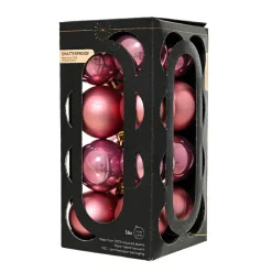 KAEMINGK Lot de 16 boules de Noël (D40 mm) Aravis Vieux rose Best