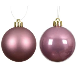 KAEMINGK Lot de 16 boules de Noël (D40 mm) Aravis Vieux rose Best