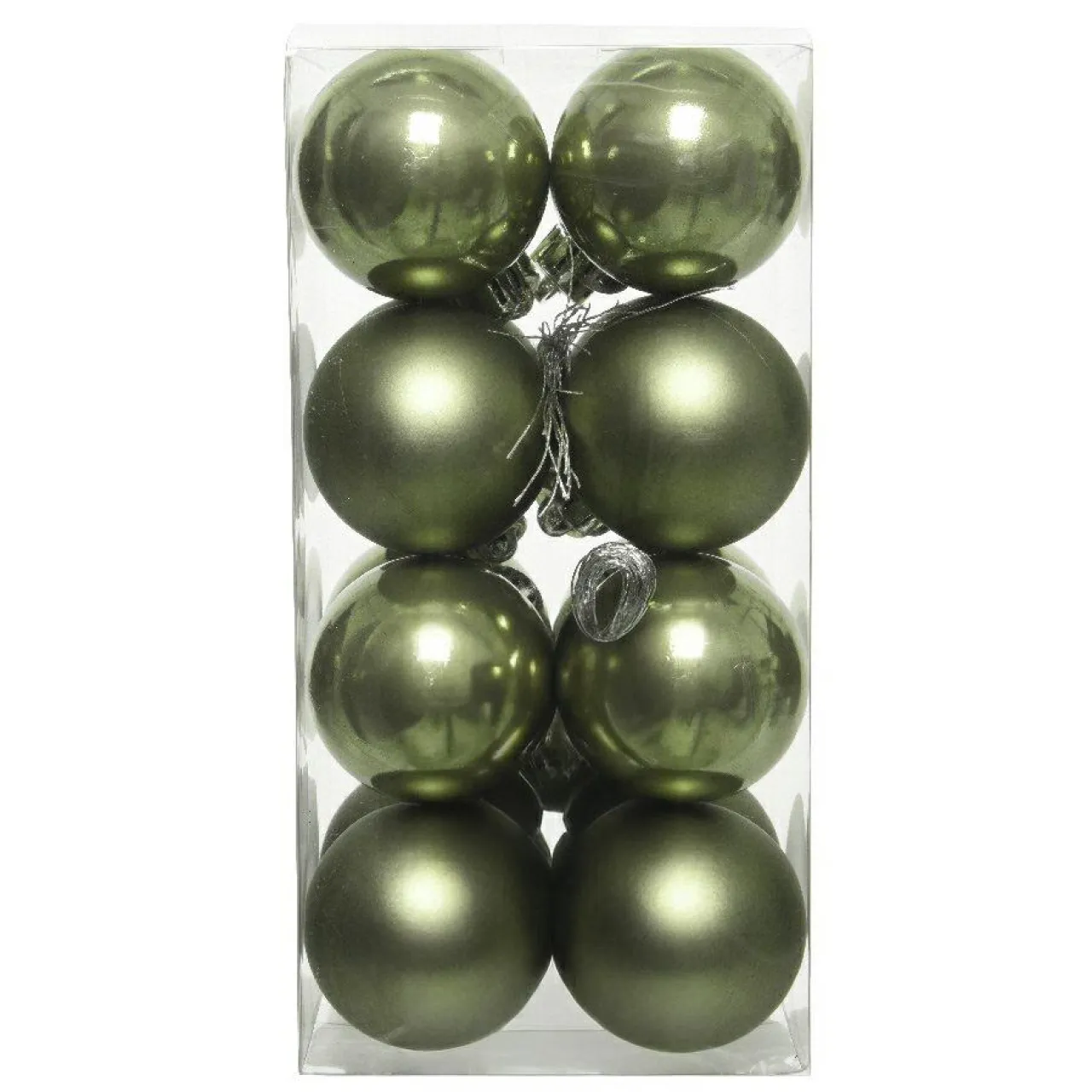 KAEMINGK Lot de 16 boules de Noël (D40 mm) Aravis Vert romarin Outlet