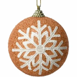KAEMINGK Lot de 12 boules de Noël (D80 mm) Cosmic pétillant Pêche Hot