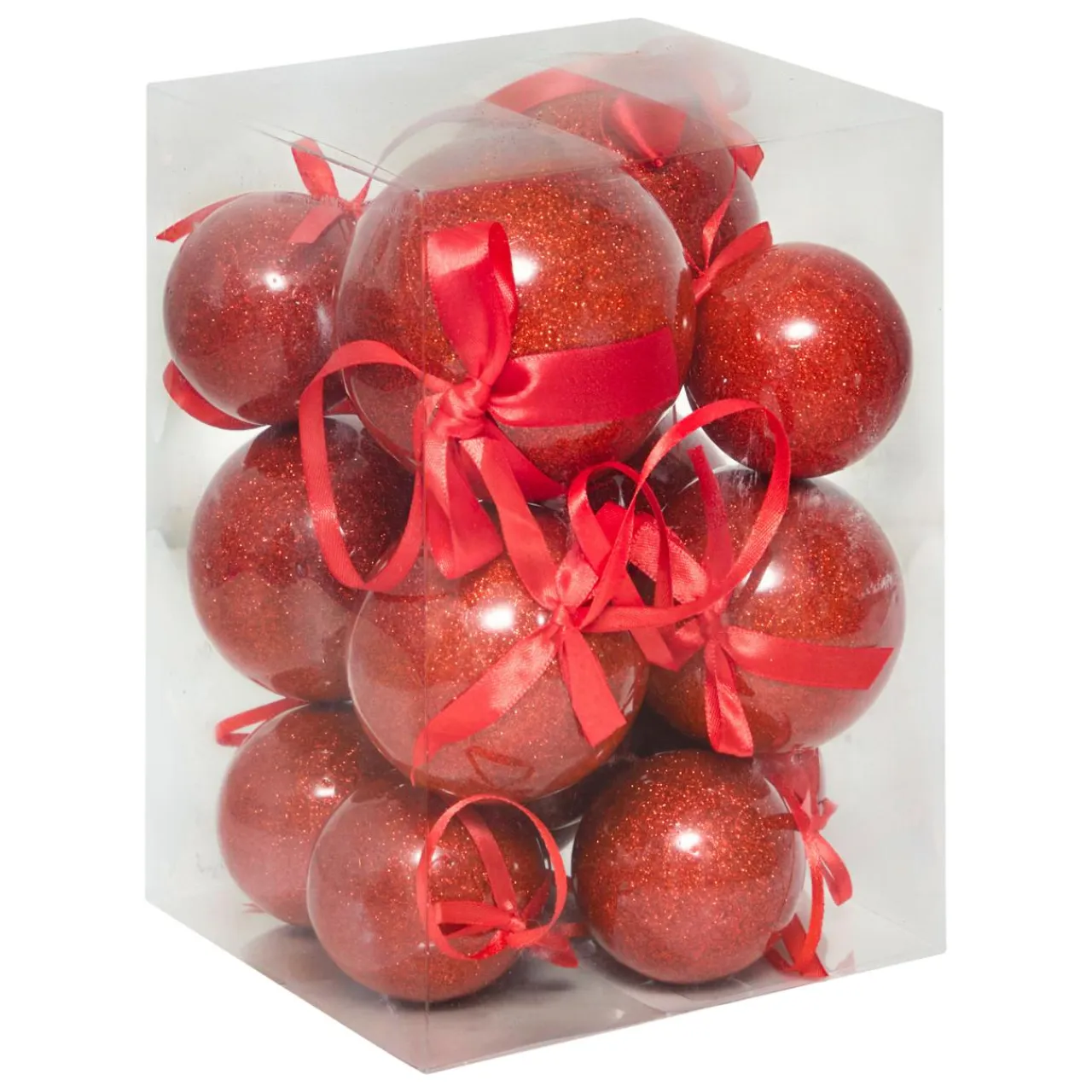 JJA Lot de 14 boules de Noël (D150 mm) Darling Rouge New