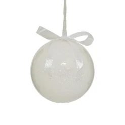 JJA Lot de 14 boules de Noël (D150 mm) Darling Blanc Hot