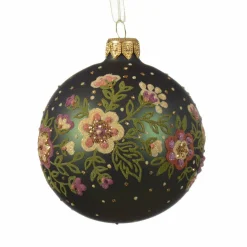 KAEMINGK Lot de 6 boules de Noël (D80 mm) en verre Bouquet Vert sapin Online