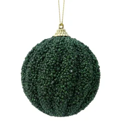 KAEMINGK Lot de 12 boules de Noël (D80 mm) Etincelle Vert sapin Online