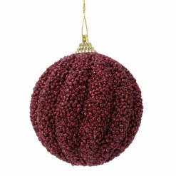 KAEMINGK Lot de 12 boules de Noël (D80 mm) Etincelle Bordeaux Online