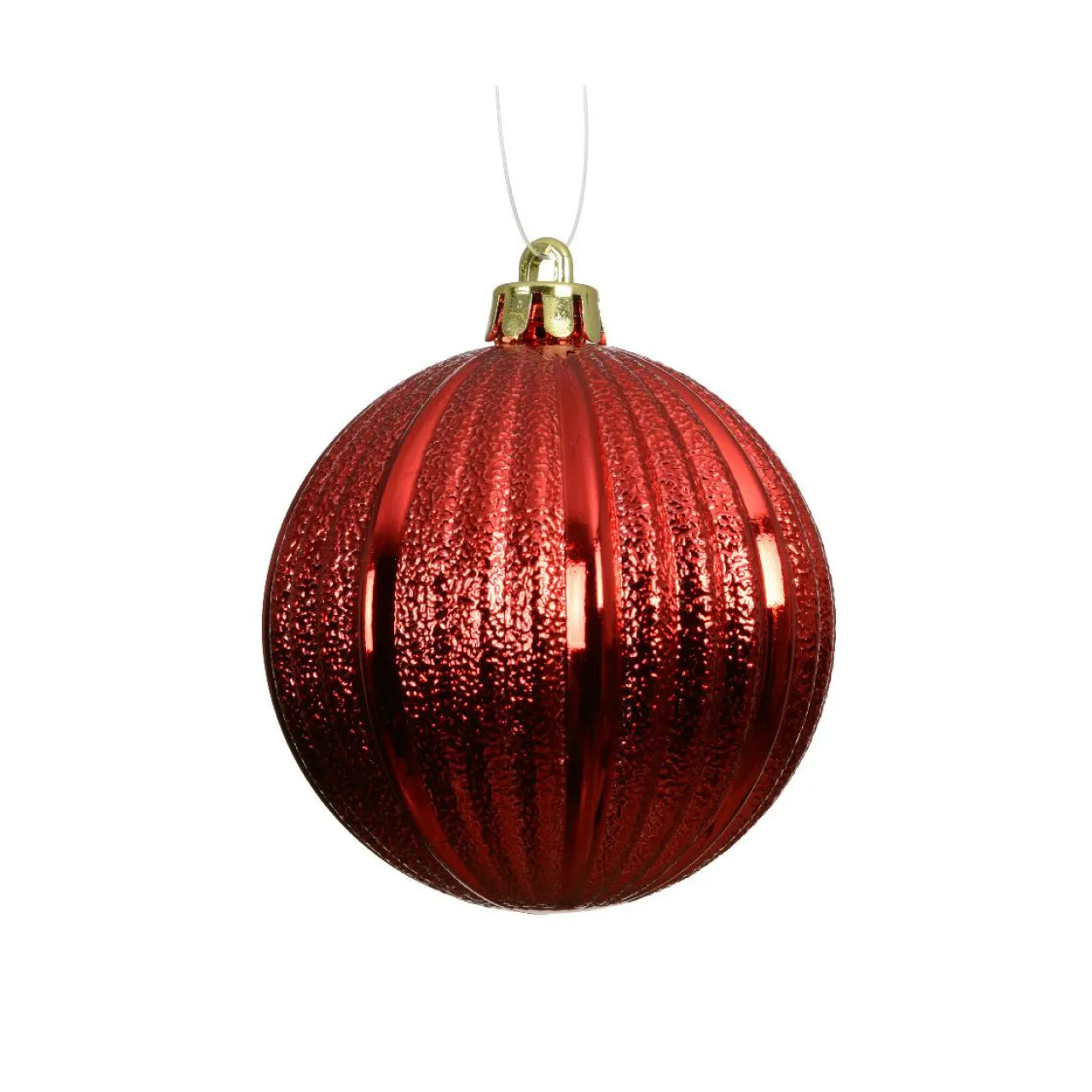 KAEMINGK Lot de 6 Boules de Noël (D80 mm) Glitter Rouge Clearance