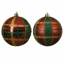 KAEMINGK Lot de 12 boules de Noël (D80 mm) kity Rouge Best