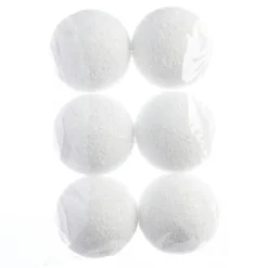KAEMINGK Lot de 6 boules de Noël (D80 mm) Loula Blanc New