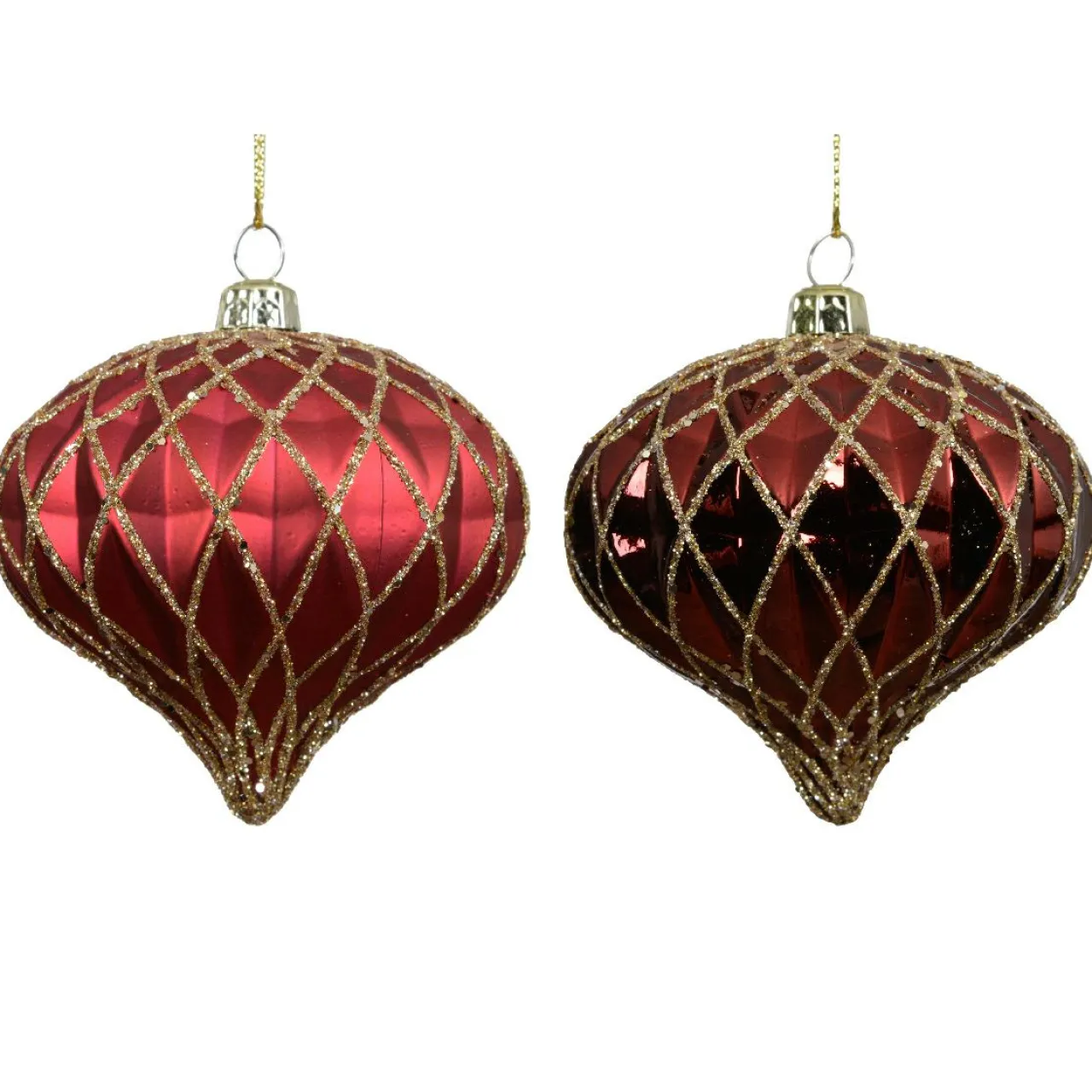 KAEMINGK Lot de 12 boules de Noël (D80 mm) Natale Prezioso Bordeaux New