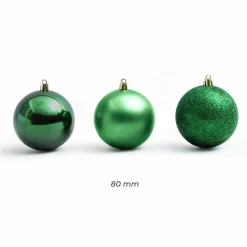 EMINZA Lot de 30 boules de Noël (D80 mm) New Alpine Vert sapin Outlet