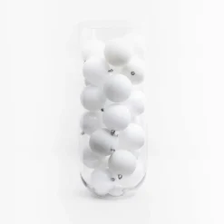EMINZA Lot de 30 boules de Noël (D80 mm) New Alpine Blanc Clearance