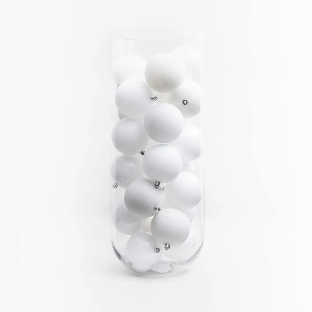 EMINZA Lot de 30 boules de Noël (D80 mm) New Alpine Blanc Clearance