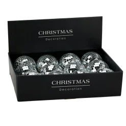 KOOPMAN Lot de 12 boules de Noël (D100 mm) Night Fever Argent Online