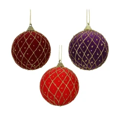 KAEMINGK Lot de 12 boules de Noël (D80 mm) Palais Royal Multicolore Outlet