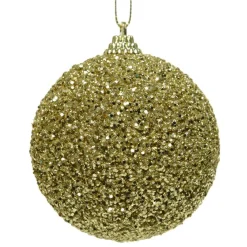 KAEMINGK Lot de 12 boules de Noël (D80 mm) Perline Or Hot