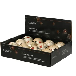 KAEMINGK Lot de 12 boules de Noël (D80 mm) Poker Perle Best