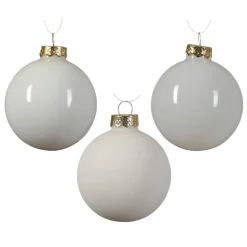 KAEMINGK Lot de 21 boules de Noël en verre Assorties Cristal Blanc laine Discount