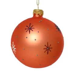 KAEMINGK Lot de 6 boules de Noël en verre (D80 mm) Etoiles du monde Orange Online