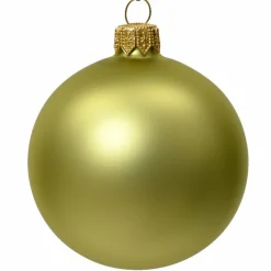 KAEMINGK Lot de 6 boules de Noël en verre (D80 mm) Arctique mates Pistache Hot