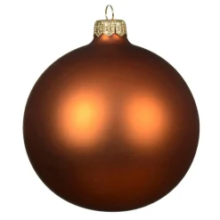 KAEMINGK Lot de 4 boules de Noël en verre (D100 mm) Arctique mate Citrouille Orange Citrouille Hot
