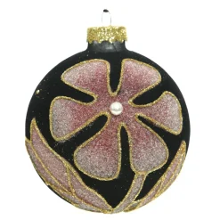 KAEMINGK Lot de 3 boules de Noël en verre (D80 mm) Verona Noir Best