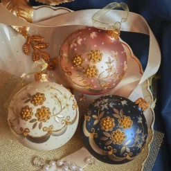 KAEMINGK Lot de 6 boules de Noël en verre (D80 mm) Rococo Multicolore Hot
