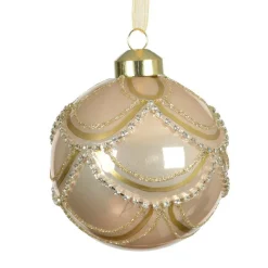 KAEMINGK Lot de 2 boules de Noël en verre (D80 mm) Princesse Perle Hot