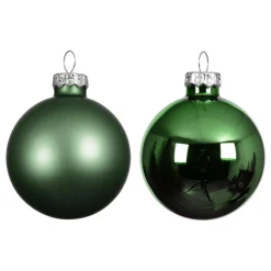 KAEMINGK Lot de 6 boules de Noël en verre (D80 mm) Boréal Vert sapin Clearance