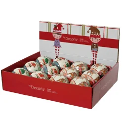KAEMINGK Lot de 12 boules de Noël en verre (D80 mm) Elfes et rennes Multicolore Sale