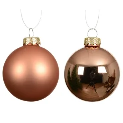 KAEMINGK Lot de 6 Boules de Noël en verre (D80 mm) Boréal Cognac Outlet