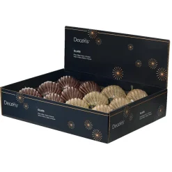KAEMINGK Lot de 12 boules de Noël en verre (D80 mm) pailletées et perle Rose New