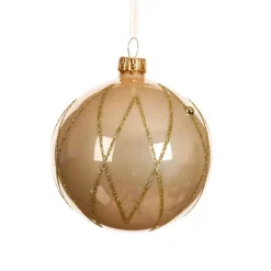 KAEMINGK Lot de 6 boules de Noël en verre (D80 mm) Prestige Perle Outlet