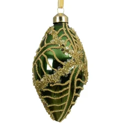 KAEMINGK Lot de 2 boules de Noël en verre (D60 mm) Jazzy Vert sapin