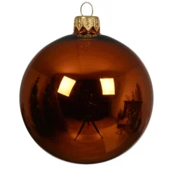 KAEMINGK Lot de 6 boules de Noël en verre (D80 mm) Arctique brillante Citrouille Orange Citrouille Best
