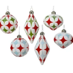 KAEMINGK Lot de 12 boules de Noël en verre (D80 mm) Winter time Multicolore Outlet