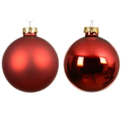 KAEMINGK Lot de 4 boules de Noël en verre (D100 mm) Boréal Rouge New