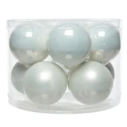 KAEMINGK Lot de 10 boules de Noël en verre (D60 mm) Myst d'hiver Blanc