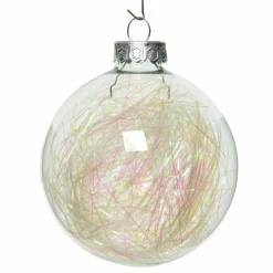 KAEMINGK Lot de 4 boules de Noël en verre (D70 mm) Filament Transparent New