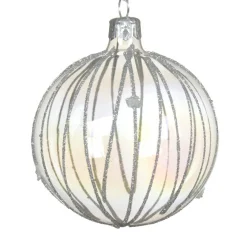 KAEMINGK Lot de 6 boules de Noël en verre (D80 mm) Ice Transparent irisé Best