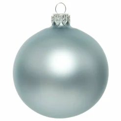 KAEMINGK Lot de 4 boules de Noël en verre (D100 mm) Arctique mate Bleu brumeux Clearance